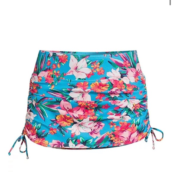 Lands End Women’s Plus Chlorine Resistant‎ Tummy Control Adjustable Swim Skirt - Picture 1 of 3